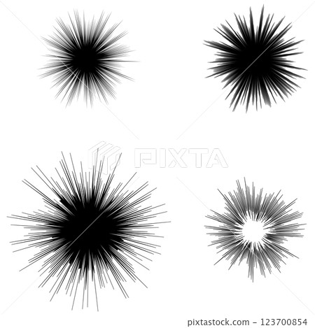 4種黑色濃縮線 4種黑色濃縮線 123700854