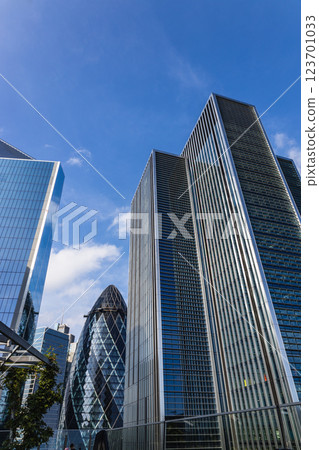 Modern Skyscrapers and The Gherkin in London Financial District 123701033