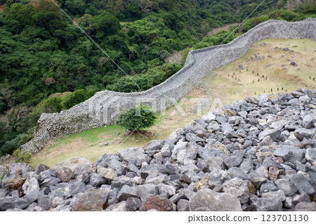 Okinawa Prefecture, Nakijin Castle Ruins, Shikimamonkaku 123701130