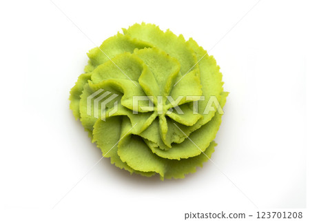 Wasabi portion on white background. Wasabi portion on white background. 123701208