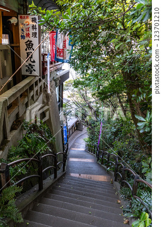 Enoshima: Stone steps from Okutsumiya to Iwaya (First Iwaya) 123701210