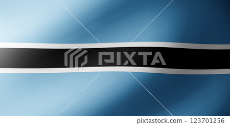 Waving flag of Botswana. National flag of Botswana background 123701256