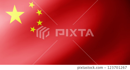 Waving flag of China. National flag of China background 123701267