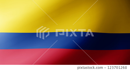 Waving flag of Colombia. National flag of Colombia background 123701268