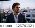 portrait of confident businessman outdoors 123701321
