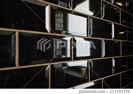 Black tile highlights modern interior concept, modern look creating bold statement, modern synergy inspiring sleek design, perfect for dynamic brand or editorial visuals, fulfilling marketing needs Black tile highlights modern interior concept, modern look creating bold statement, modern synergy inspiring sleek design, perfect for dynamic brand or editorial visuals, fulfilling marketing needs 123701359