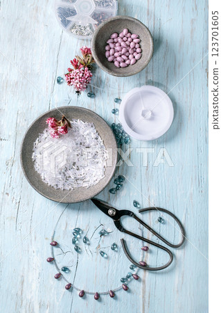 Handmade jewelry making Handmade jewelry making 123701605