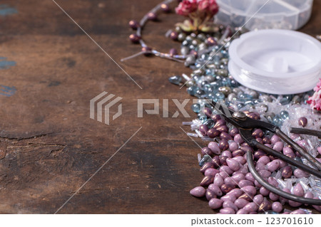 Handmade jewelry making 123701610