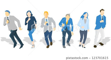 創業圖像插畫-全速奔跑的商務人士-白色背景插畫素材 創業圖像插畫-全速奔跑的商務人士-白色背景插畫素材 123701615