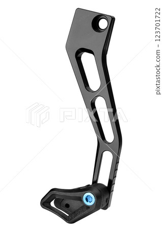 Chain guide bicycle part designed for oval bicycle chainrings isolated on white background 123701722