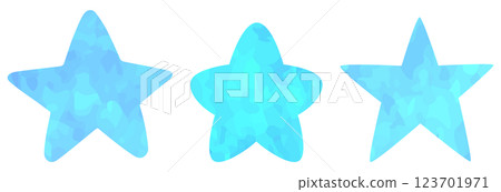 Blue star illustration set vector material Blue star illustration set vector material 123701971