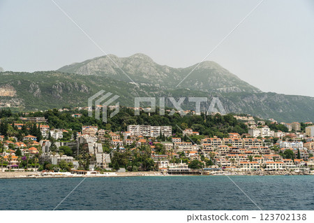 Bay of Kotor also known as the Boka views, popular Balkan coastline 123702138