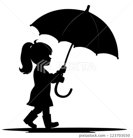 Going out in a raincoat on a rainy day with a ponytail 123703030