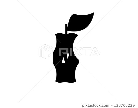 Dried Apple Core Icon, Organic Biodegradable Garbage Symbol, Fruits Compote Ingredient Dried Apple Core Icon, Organic Biodegradable Garbage Symbol, Fruits Compote Ingredient 123703229