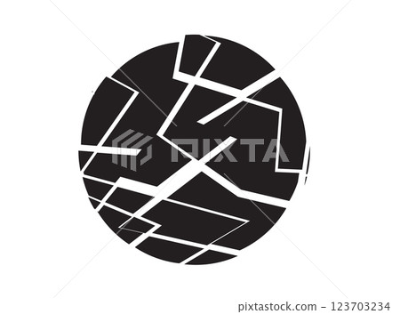 Broken Plate Icon, Ceramic Pieces silhouettes, Smashed Bowl sign, Stress symbol, Simple Shards Broken Plate Icon, Ceramic Pieces silhouettes, Smashed Bowl sign, Stress symbol, Simple Shards 123703234