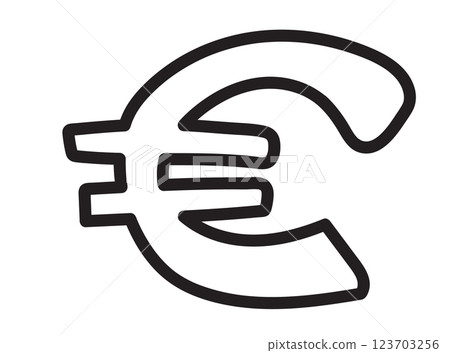 Hand drawn euro icon, European currency sign, coin symbol, euro drawing, price vector illustration Hand drawn euro icon, European currency sign, coin symbol, euro drawing, price vector illustration 123703256