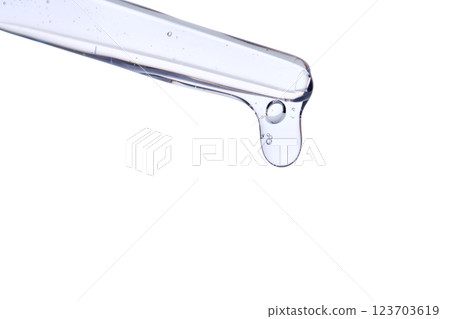Pipette with delicate blue serum close-up. Pipette with delicate blue serum close-up. 123703619