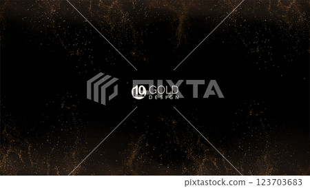 Isolated mosaic on black background, abstract design component 123703683