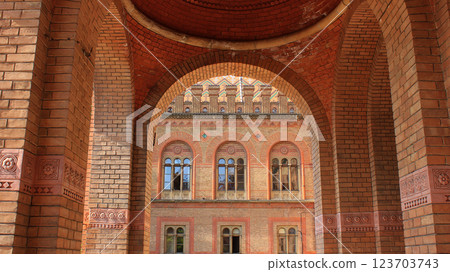 Brick Vault In Patio Of Old Castle Stock Photo Brick Vault In Patio Of Old Castle Stock Photo 123703743