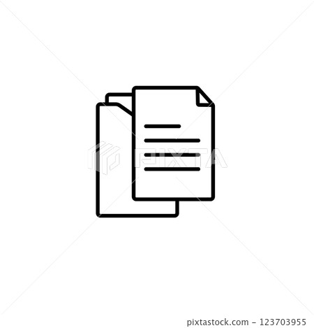 Stack of papers icon with line design for document and file representation 123703955