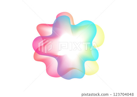 Neon gradient sound waves. Sound lines, radial spectrum. Vector colorful cover for a musical poster and album. Radial spectrum Neon gradient sound waves. Sound lines, radial spectrum. Vector colorful cover for a musical poster and album. Radial spectrum 123704048