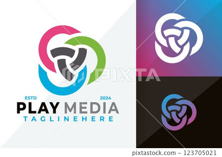 Play Media Entertainment Symbol Logo Icon Vector Design Illustration Play Media Entertainment Symbol Logo Icon Vector Design Illustration 123705021
