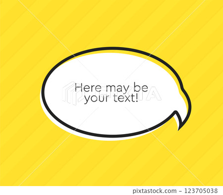 Speech bubble. Space for quote text, frame message 123705038