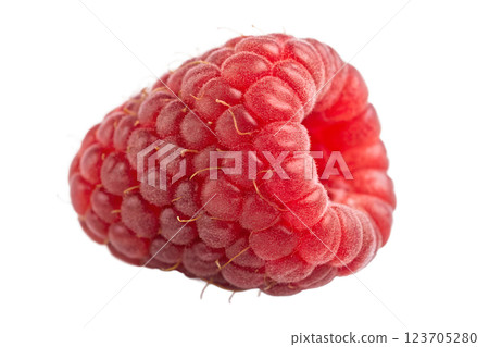 Ripe raspberry berry isolated on transparent background, natural and organic food, healthy snack 123705280