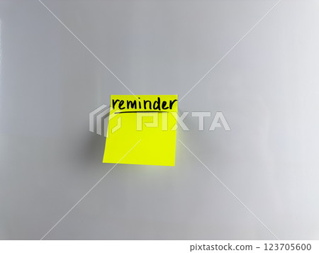 Reminder on self adhesive note paper for people with poor memory Reminder on self adhesive note paper for people with poor memory 123705600