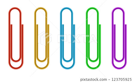 paper clips on white background. Vector illustration paper clips on white background. Vector illustration 123705925