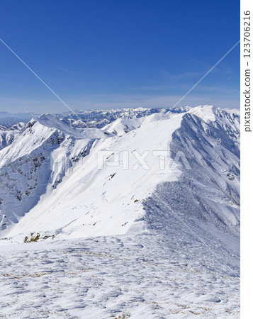 谷川山脈及本山脊山脈的雪景 谷川山脈及本山脊山脈的雪景 123706216