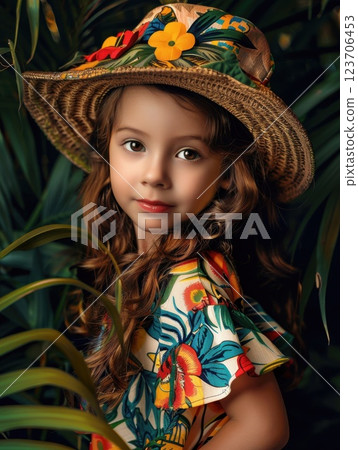 Capturing the essence of elegance, a model with shiny, luxurious hair that radiates beauty and high-end glamour. 123706453