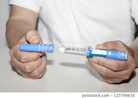 Ozempic Insulin injection pen or insulin cartridge pen for diabetics. 123706638
