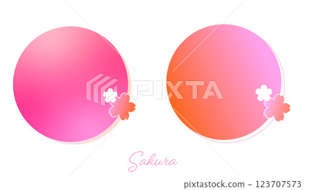 春季促銷標題橫幅，櫻花飄落 123707573