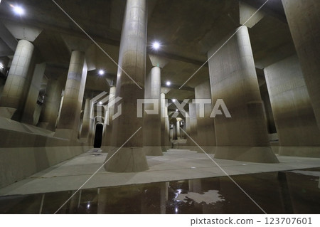 Underground Temple: Pressure Regulating Tank of the Metropolitan Area Outer Underground Discharge Channel 123707601