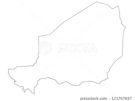 Blank map Niger 123707697