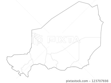 Blank map Niger Blank map Niger 123707698