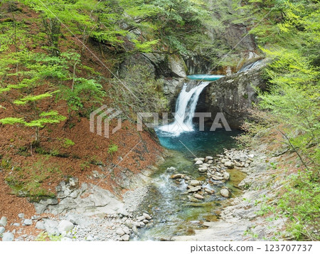 Spring at Nishizawa Valley and Ryujin Falls 123707737