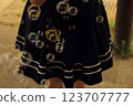 Soap bubbles on skirt 123707777