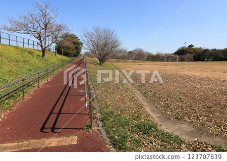 通往場地的斜坡 公園內設置的斜坡 123707839