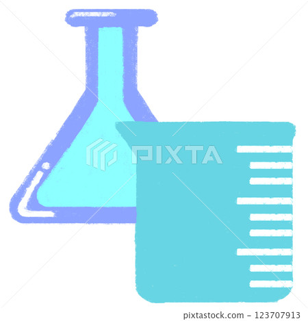 Crayon touch simple illustration laboratory equipment Crayon touch simple illustration laboratory equipment 123707913