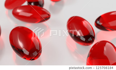 The Red pill for Astaxanthin or Heathy concept 3d Rendering. 123708184