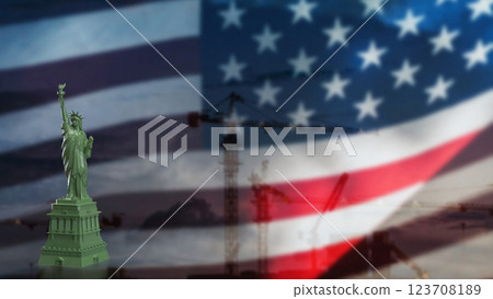 The Statue of Liberty for Business concept 3d Rendering. 123708189