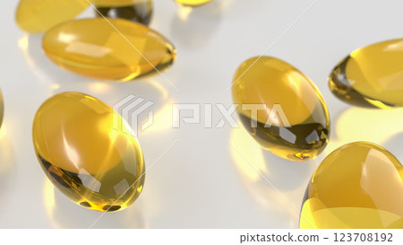 The Yellow pill for Fish oil or Heathy concept 3d Rendering. The Yellow pill for Fish oil or Heathy concept 3d Rendering. 123708192