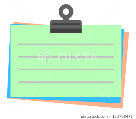 Illustration of a stack of memos and receipts Illustration of a stack of memos and receipts 123708471