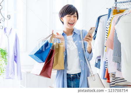 Shopping smartphone 123708754