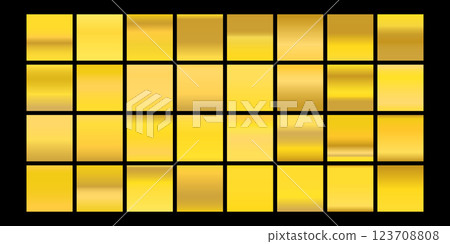Metallic gradient collection with shiny rainbow hologram. Holographic foil texture, golden, blue, yellow, pink gradation. Vector set for frame, ribbon, border, other design Metallic gradient collection with shiny rainbow hologram. Holographic foil texture, golden, blue, yellow, pink gradation. Vector set for frame, ribbon, border, other design 123708808