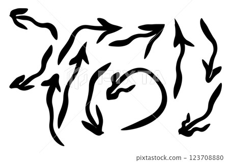 Business element icon in doodle style, arrow, infographic. Isolated vector illustration design. Hand drown business icon. Business idea concept Business element icon in doodle style, arrow, infographic. Isolated vector illustration design. Hand drown business icon. Business idea concept 123708880