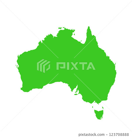 Map of Australian, sign silhouette. World Map Globe. Vector Illustration isolated on white background. African continent 123708888