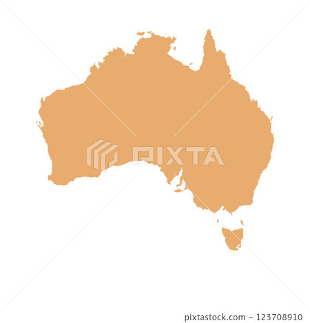 Map of Australian, sign silhouette. World Map Globe. Vector Illustration isolated on white background. African continent Map of Australian, sign silhouette. World Map Globe. Vector Illustration isolated on white background. African continent 123708910